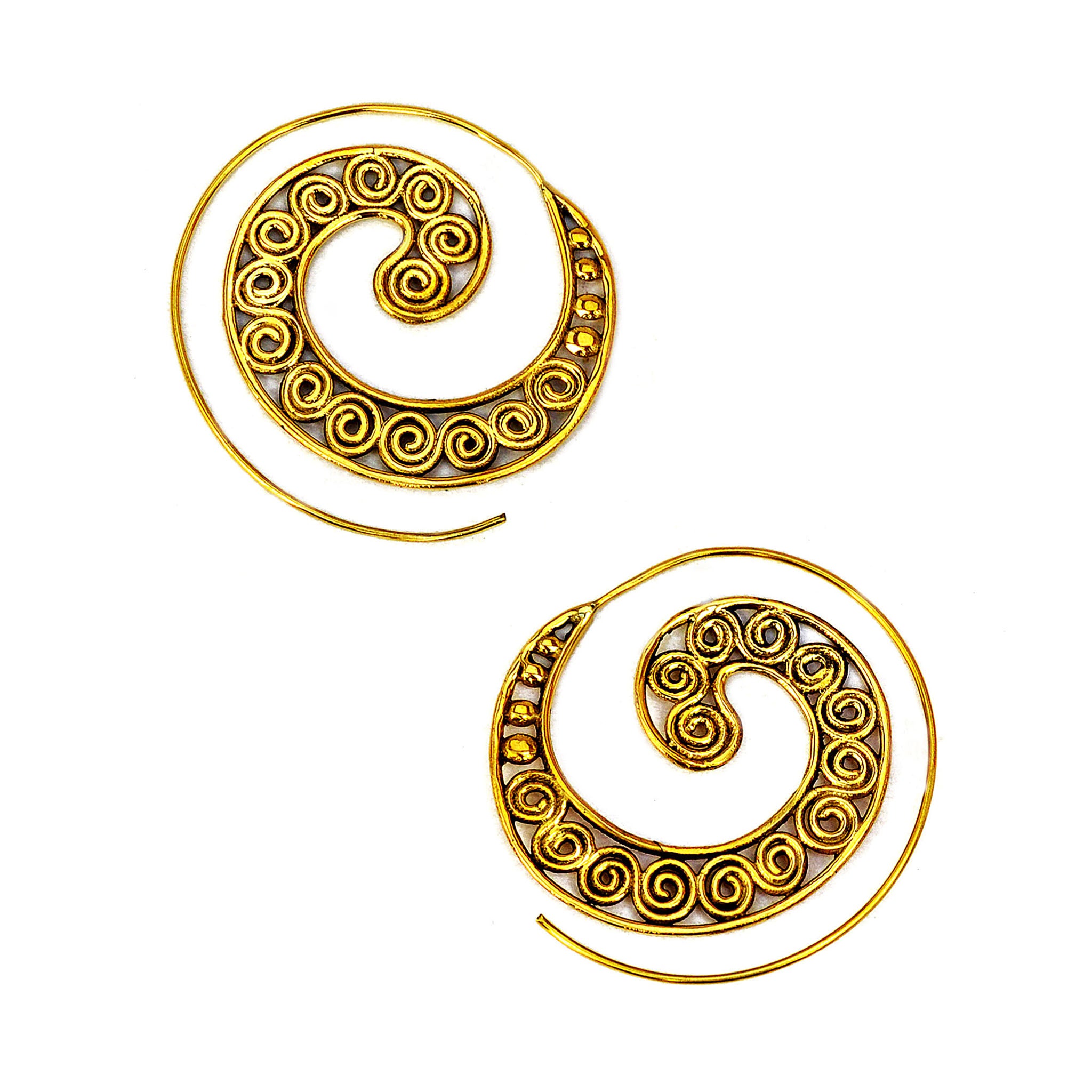 Hippie spiral earrings