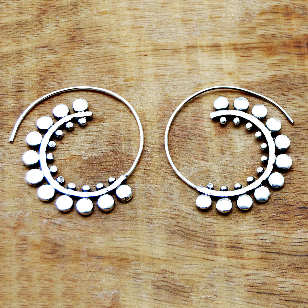 Spiral indian earrings