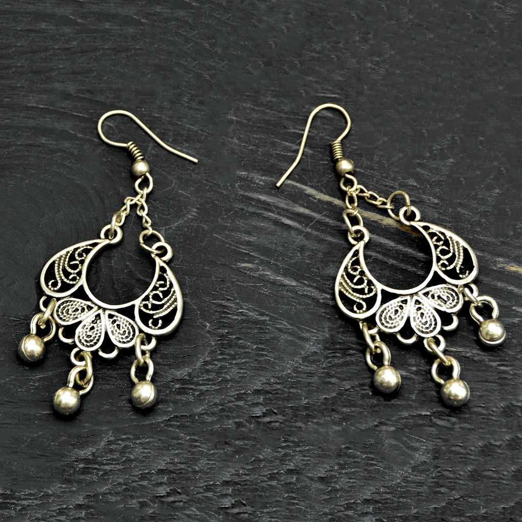 Silver turkish earrings