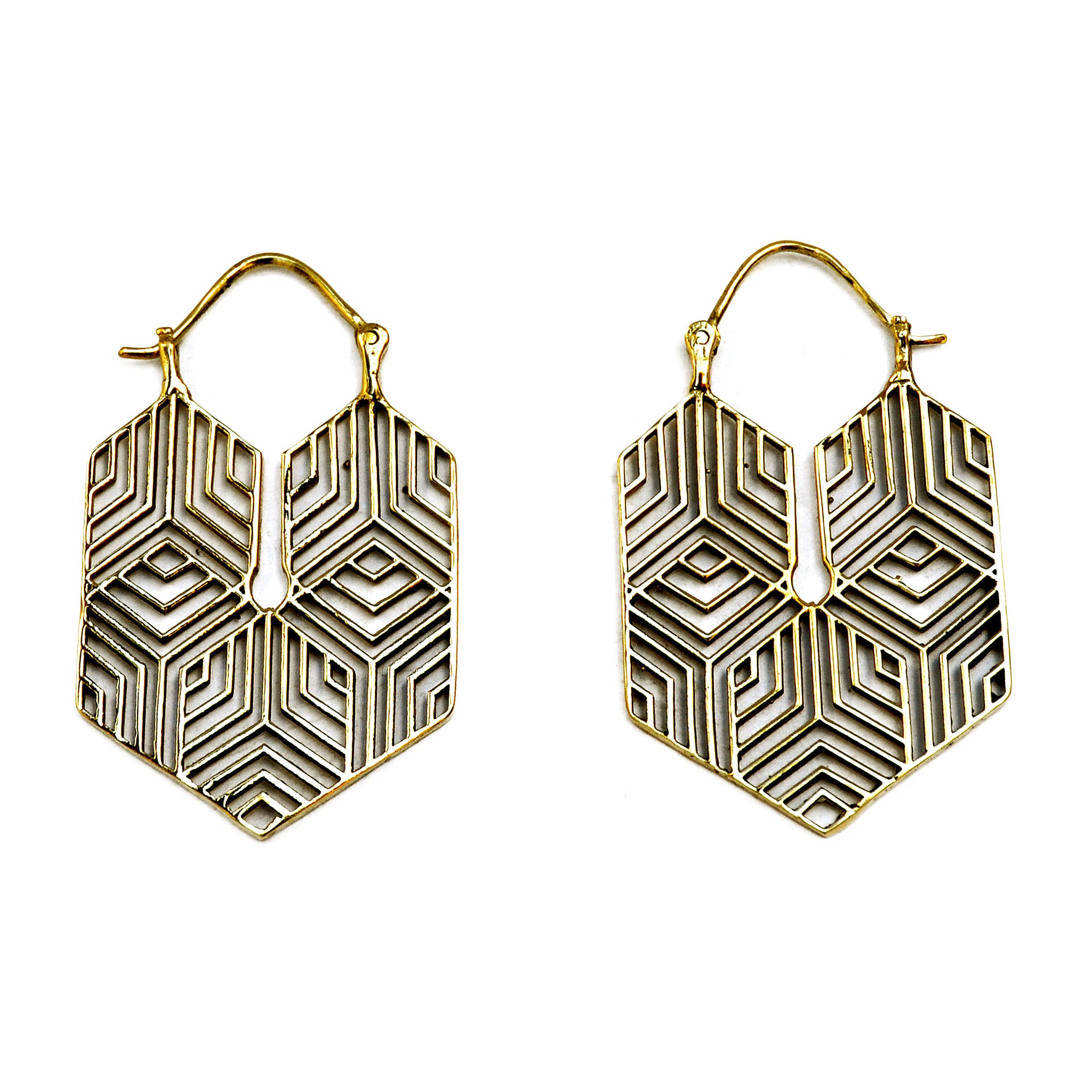 Gold geometric earrings