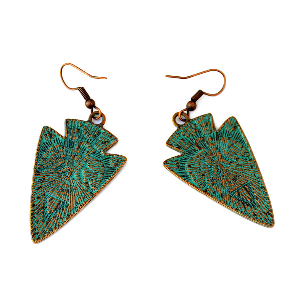 Tribal copper earrings