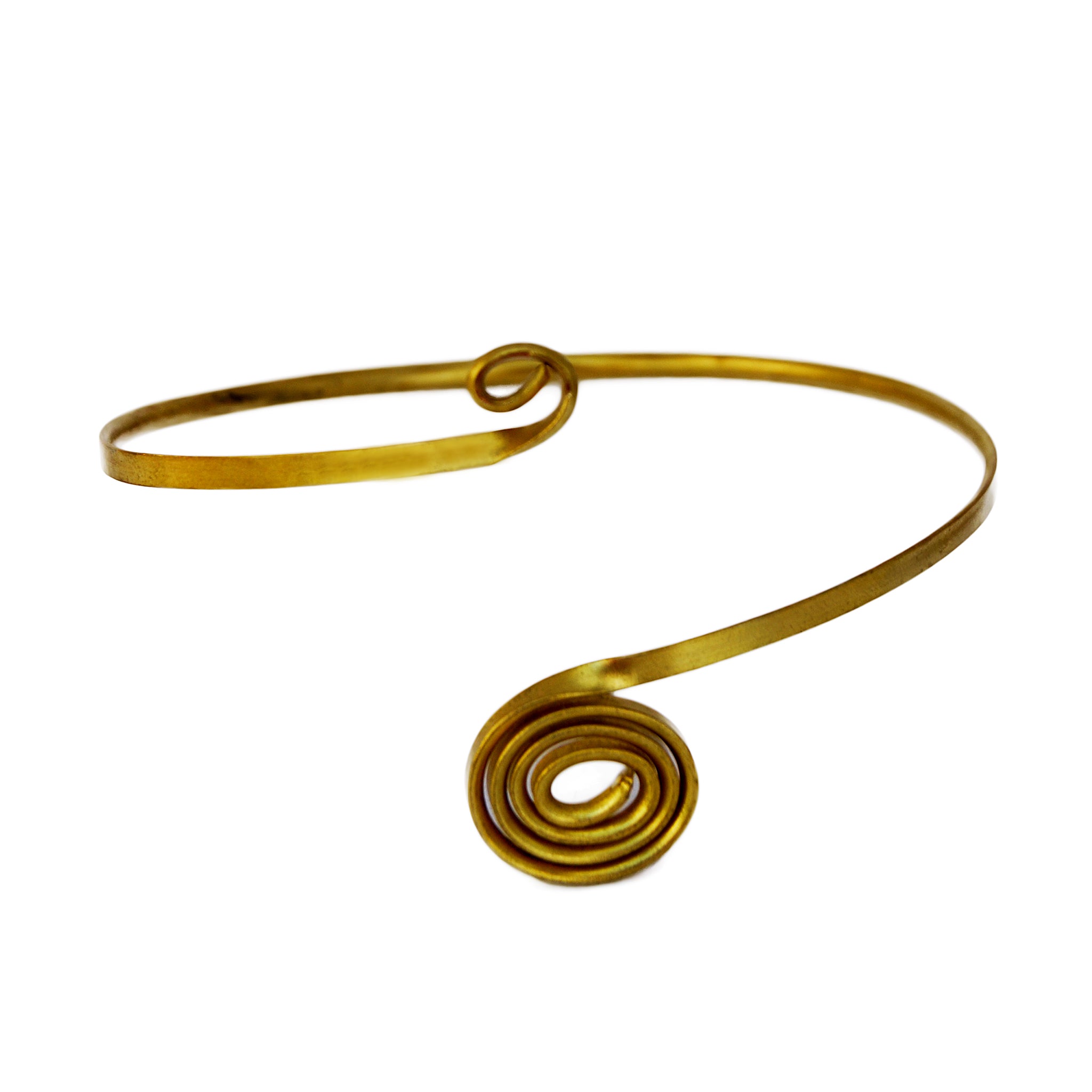 Gold spiral arm bracelet
