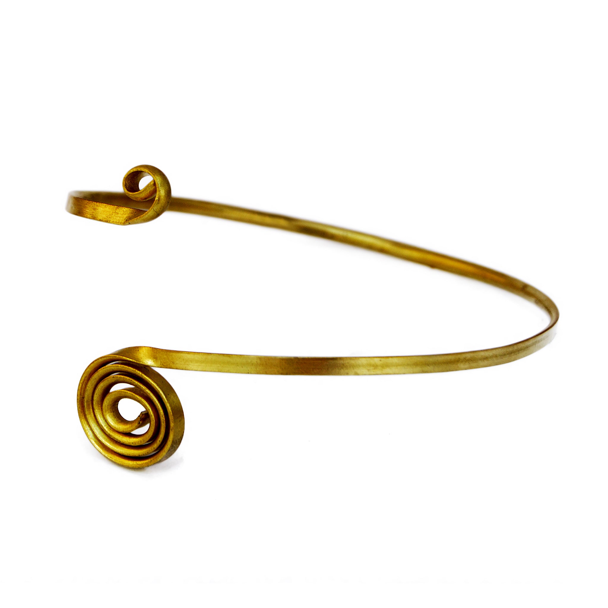Golden spiral arm bracelet