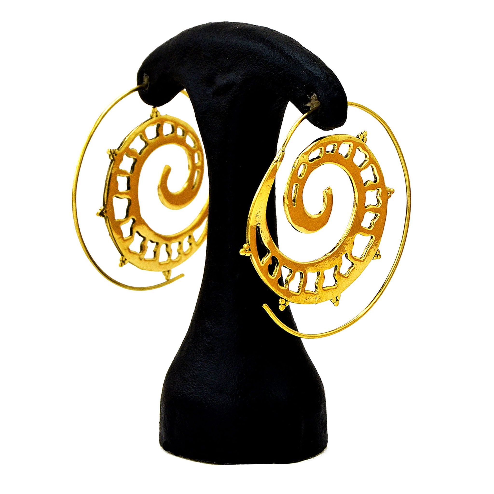Ethnic swirl earrings