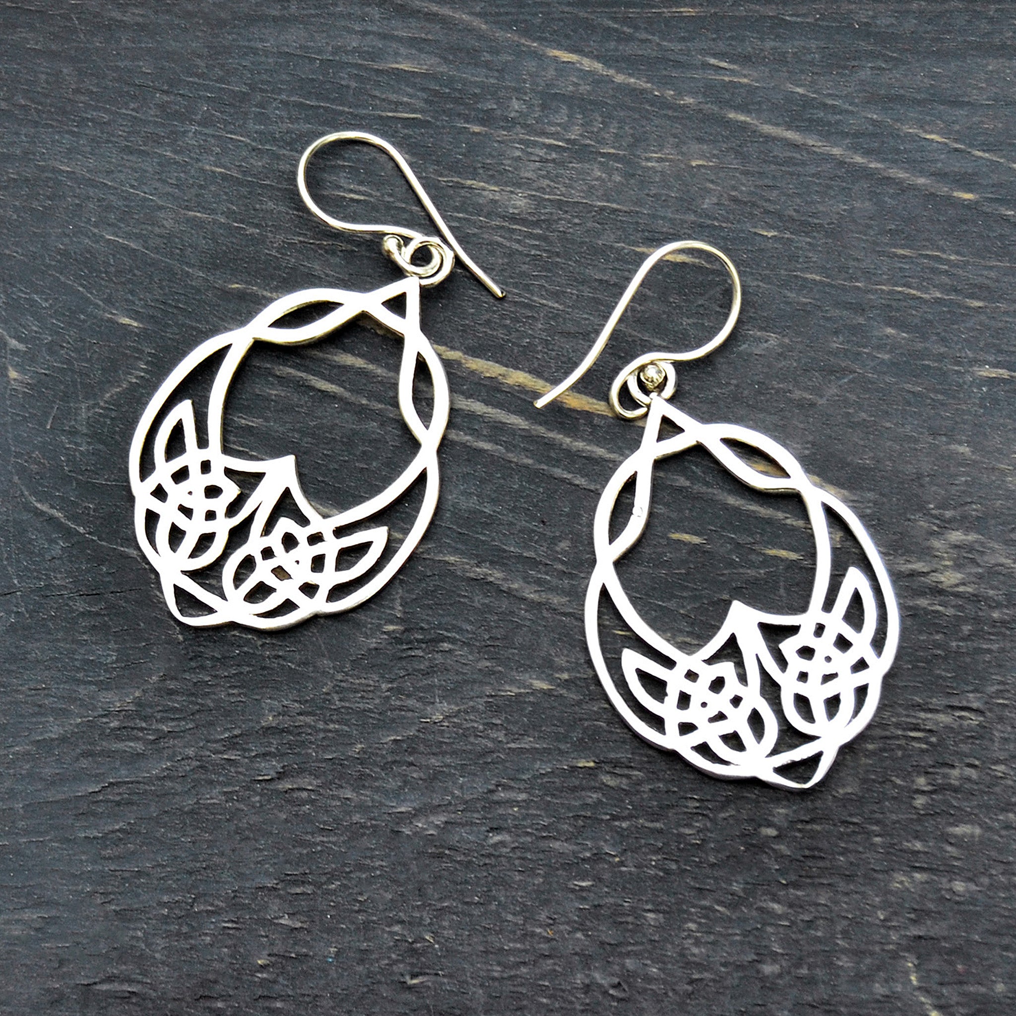 Tribal lotus earrings