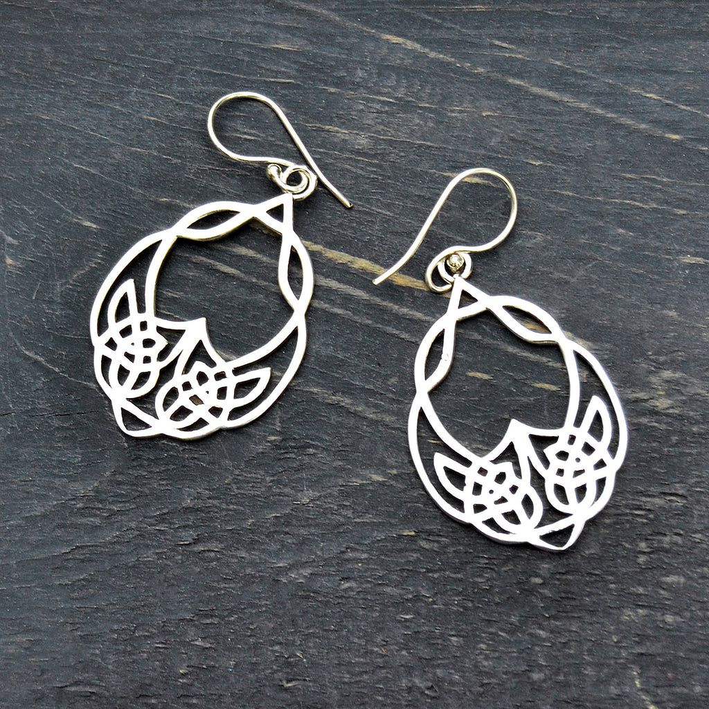 Tribal lotus earrings