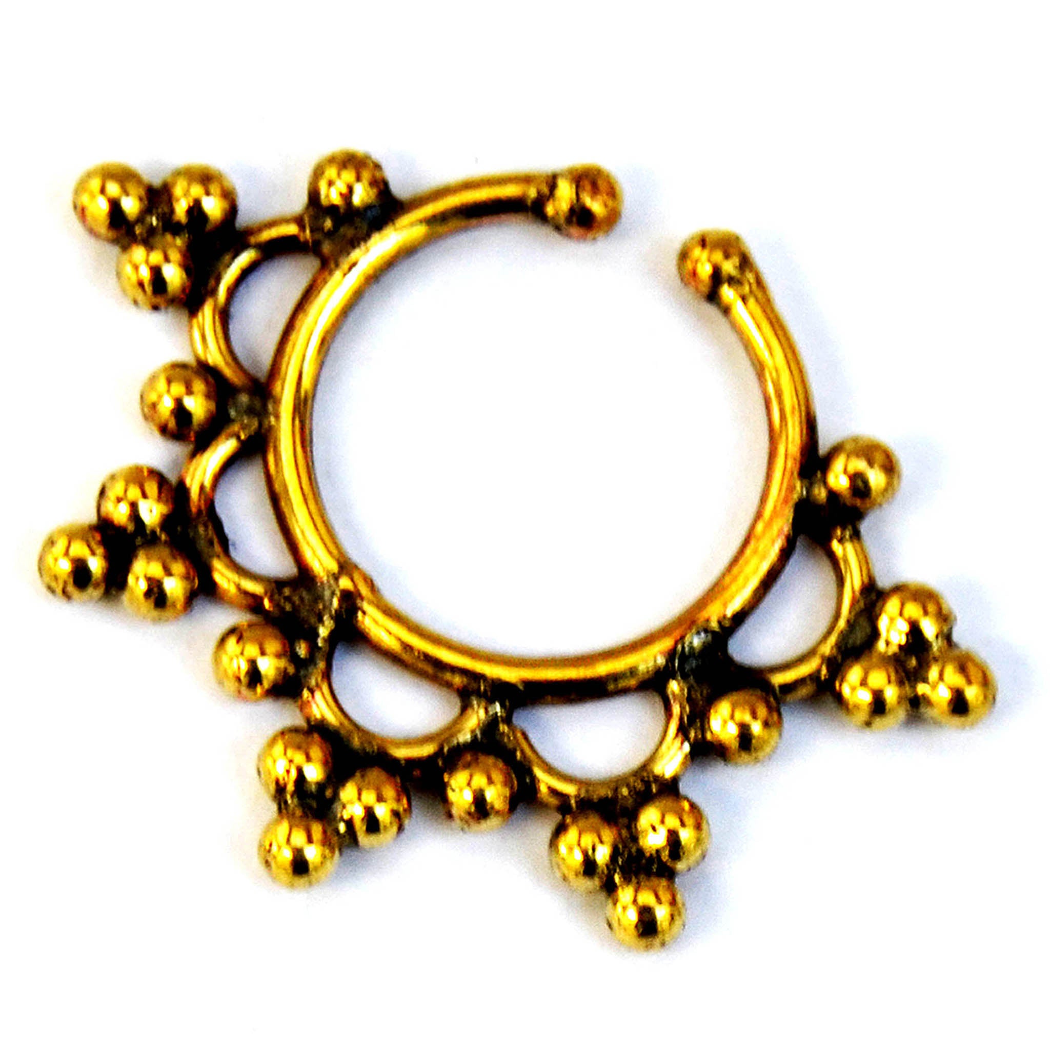 Gold fake septum ring