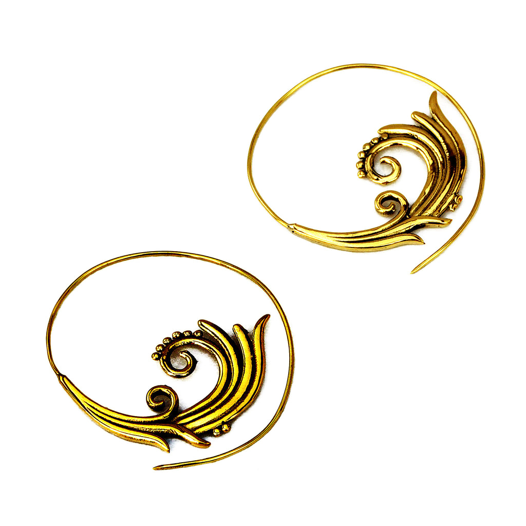 Lotus swirl earrings