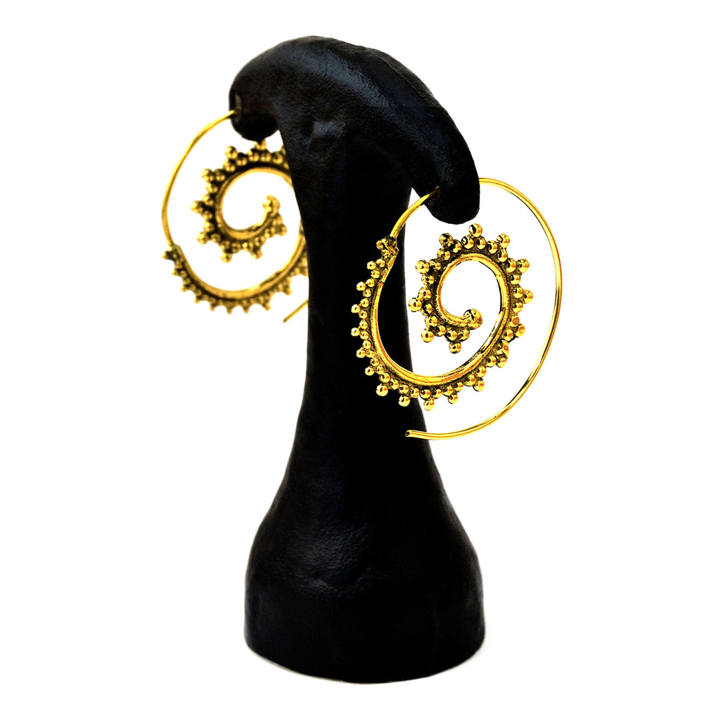 Boho spiral earrings