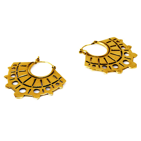 Aztec Brass Earrings