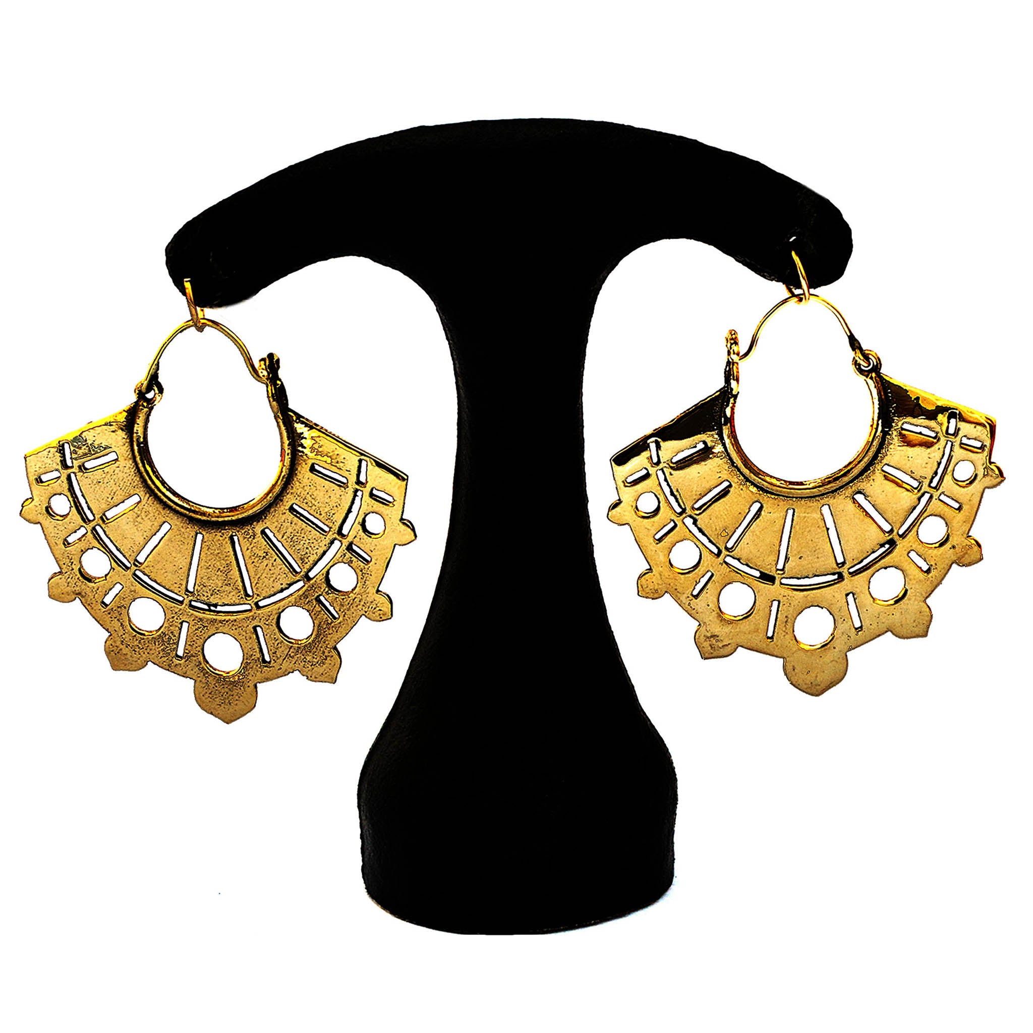 Mexican brass earrings