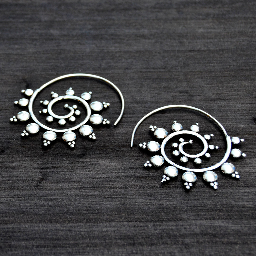 Spiral gypsy earrings