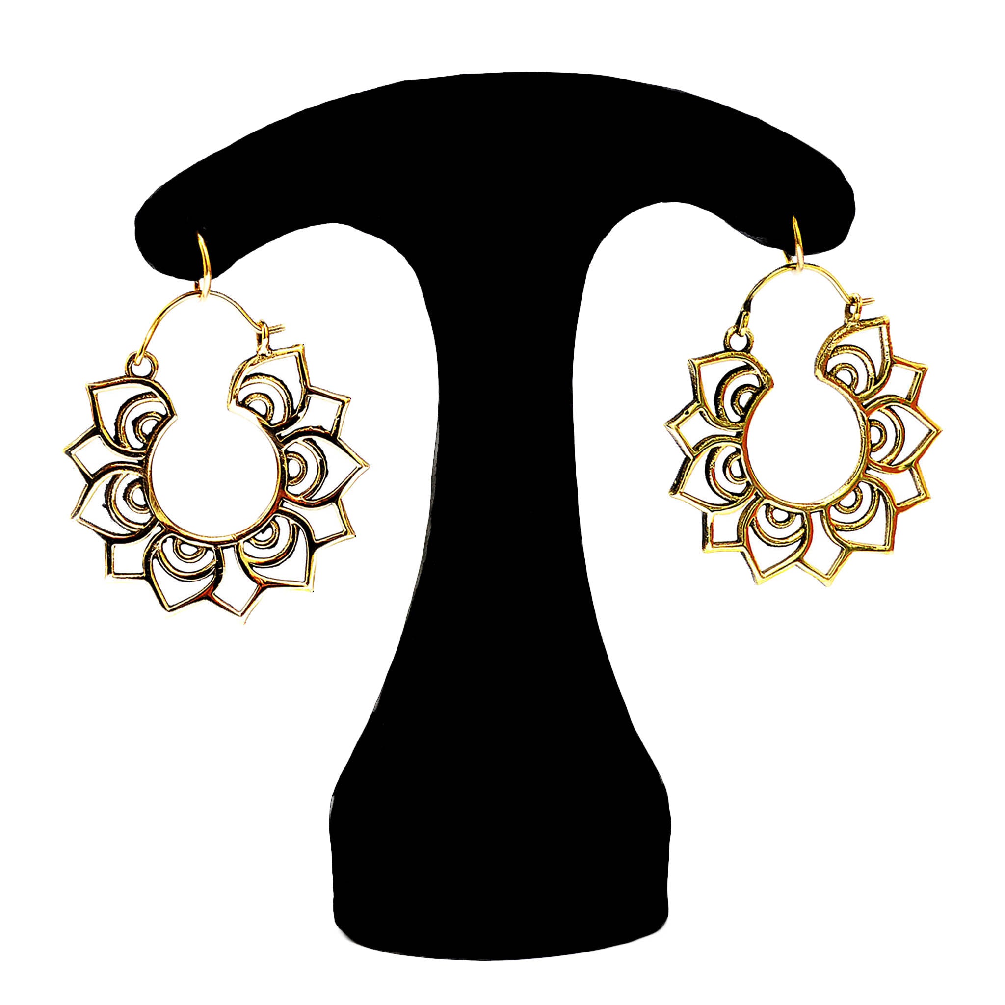 Ethnic earrings gold