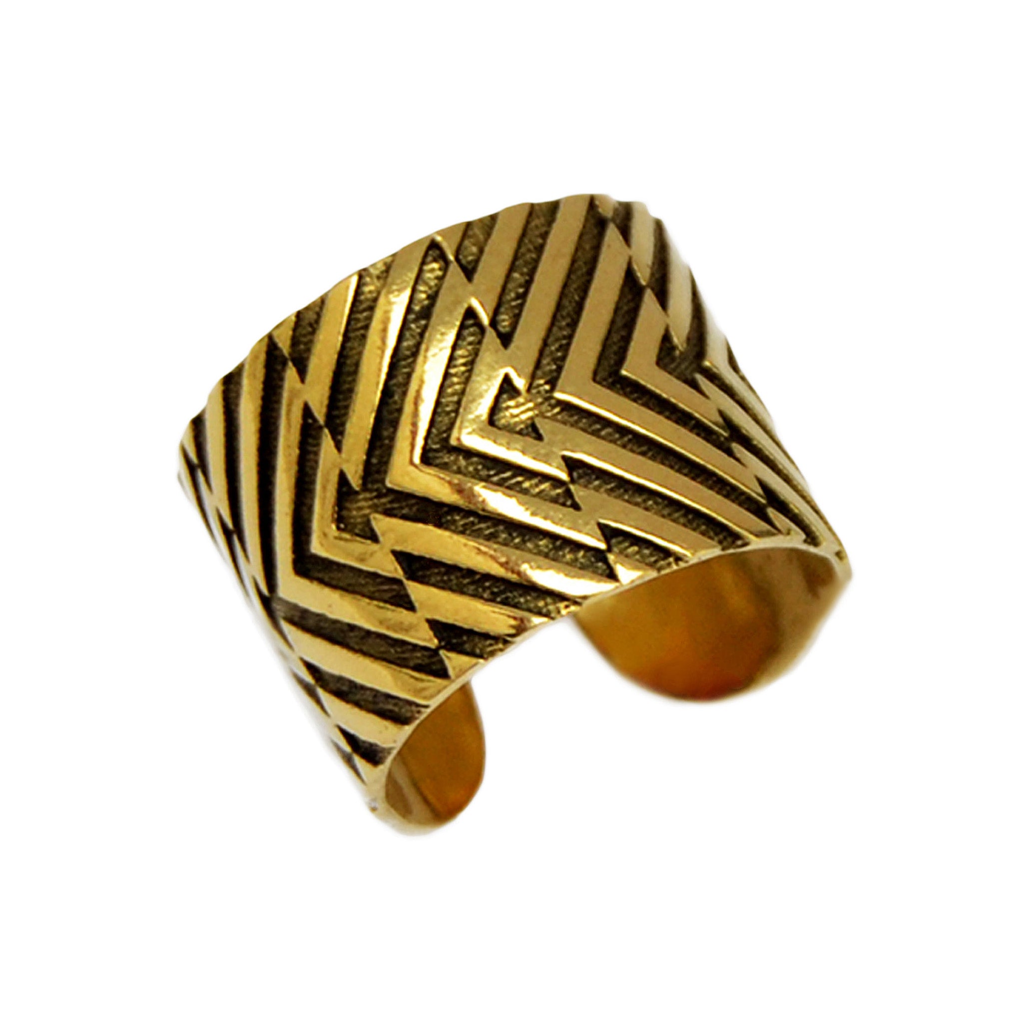 Boho gold ring