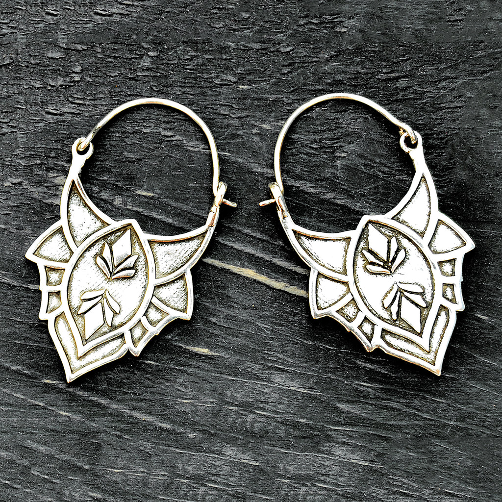 Bohemian lotus earrings