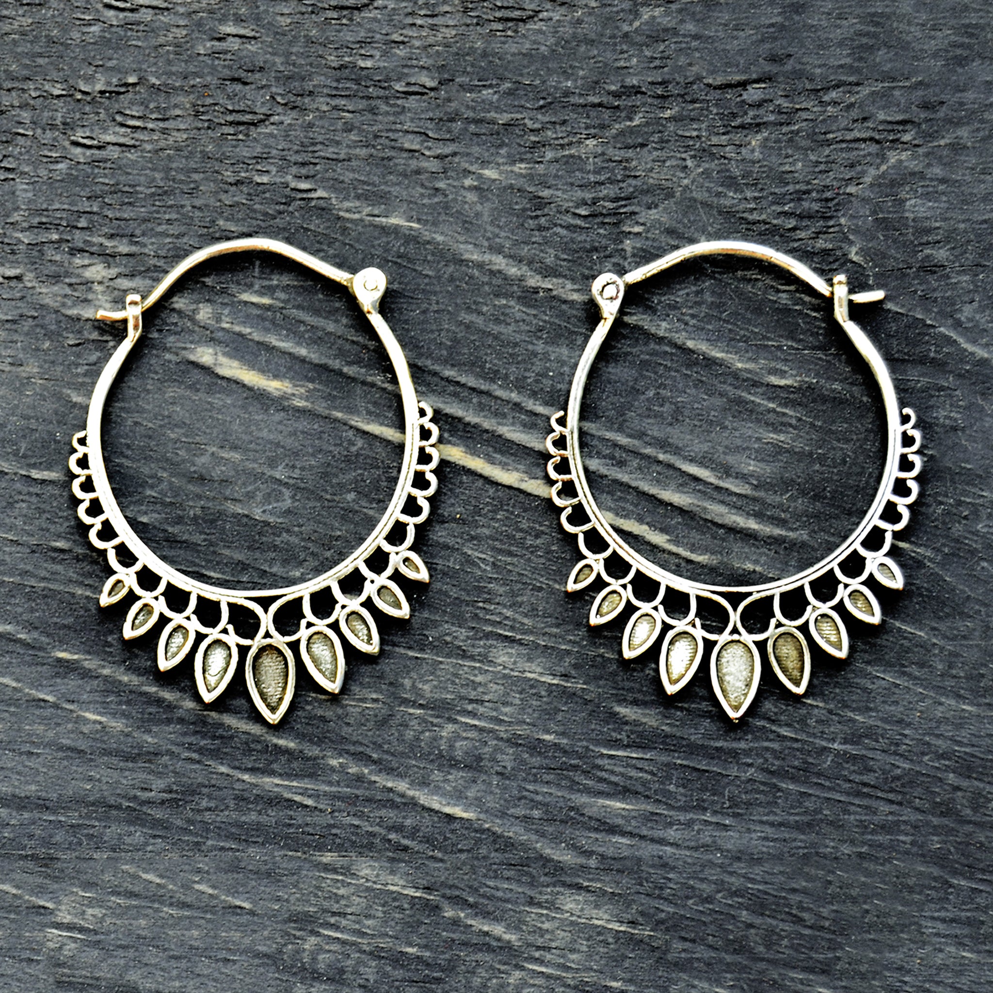 Tribal hoop earrings