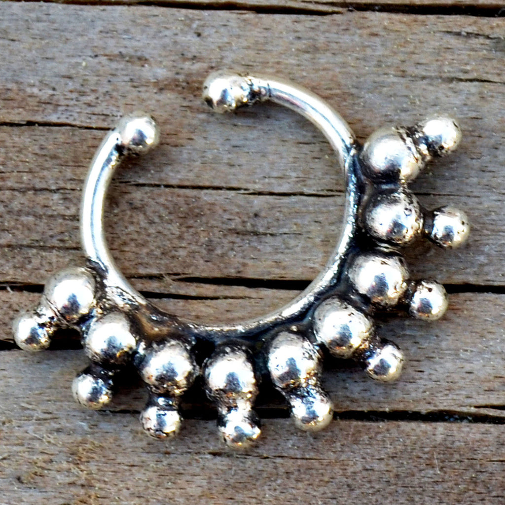 Silver nose ring
