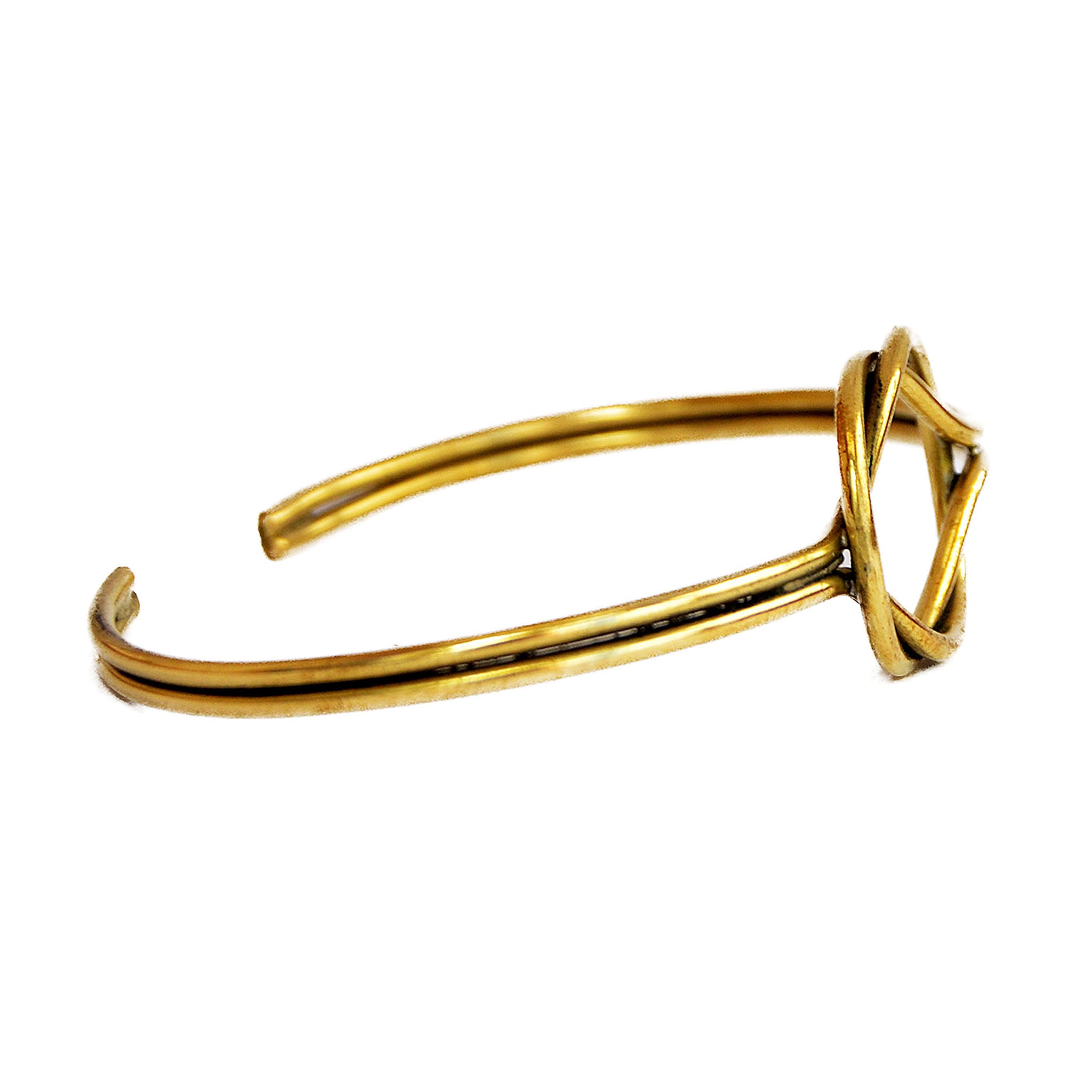 Brass knot bracelet