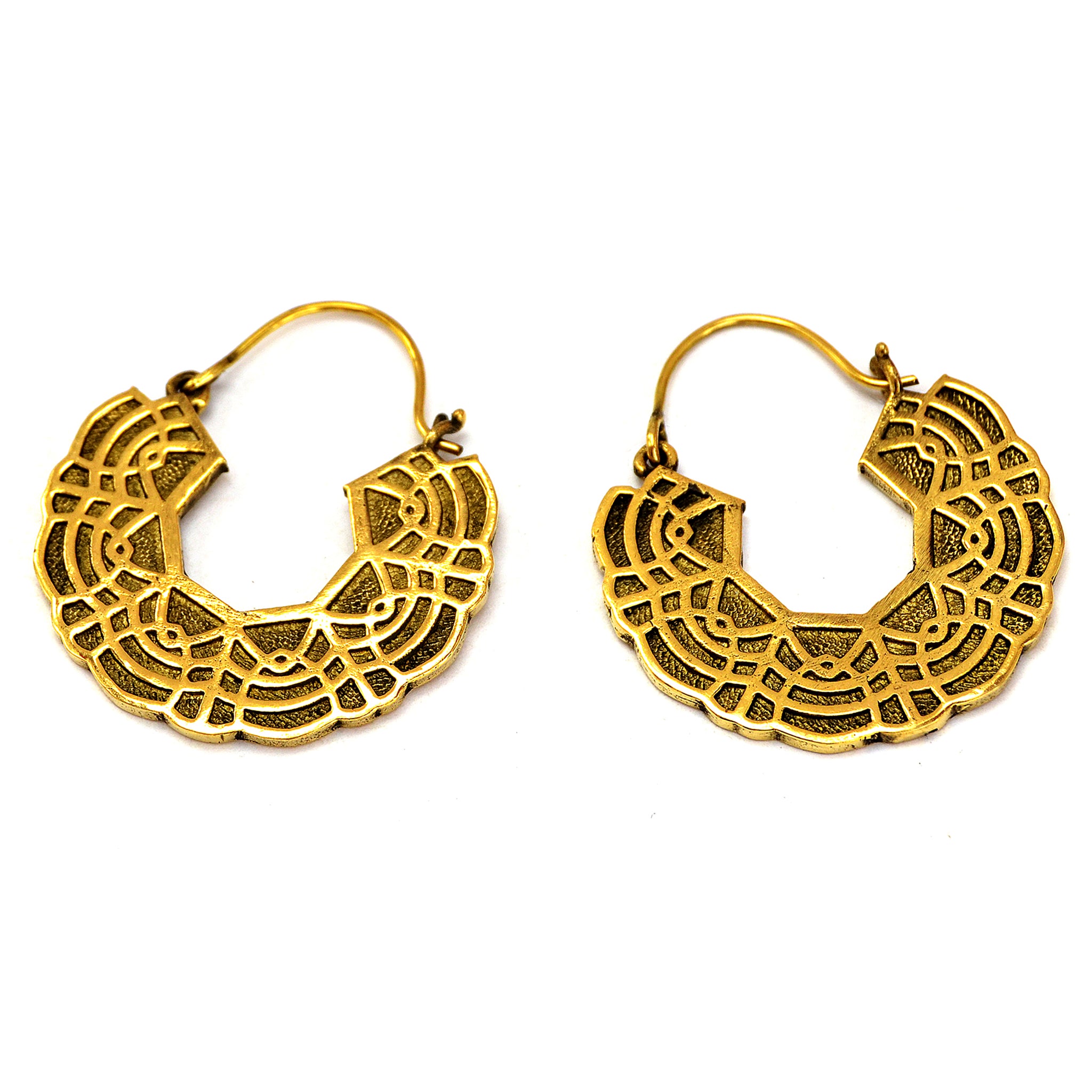 Mandala creole earrings
