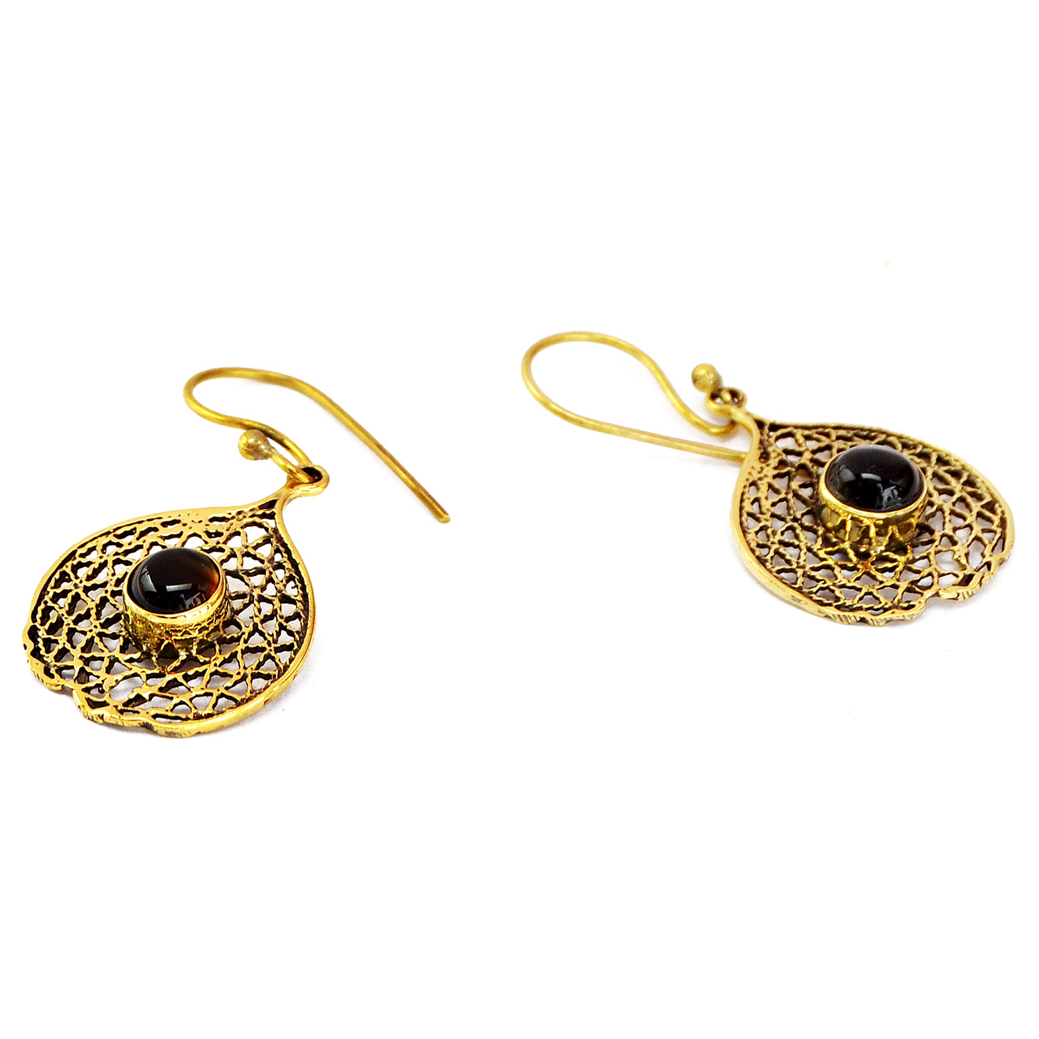 Filigree earrings gold