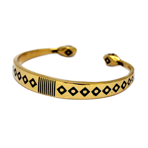 Gold Aztec Cuff Bracelet