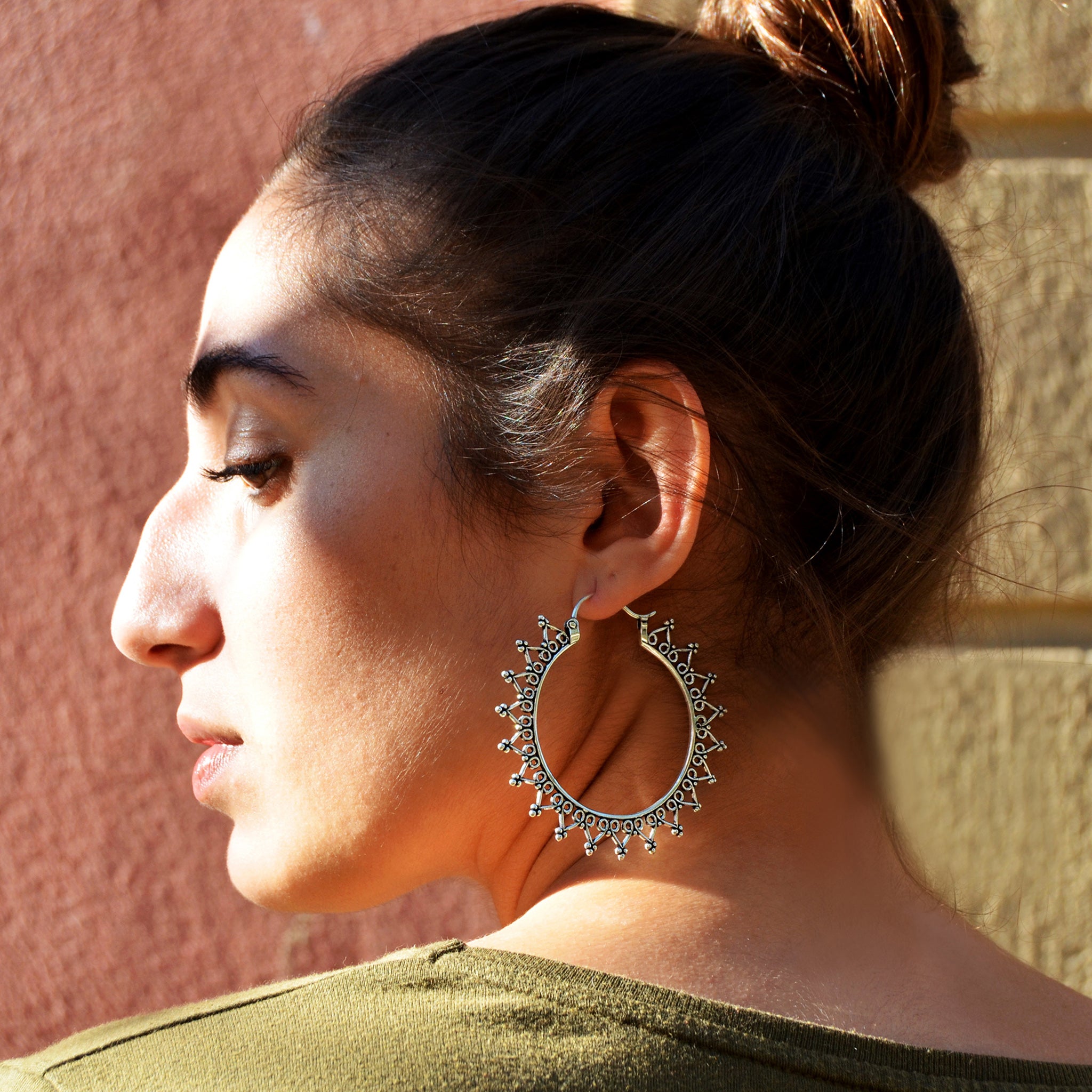 Silver banjara earrings