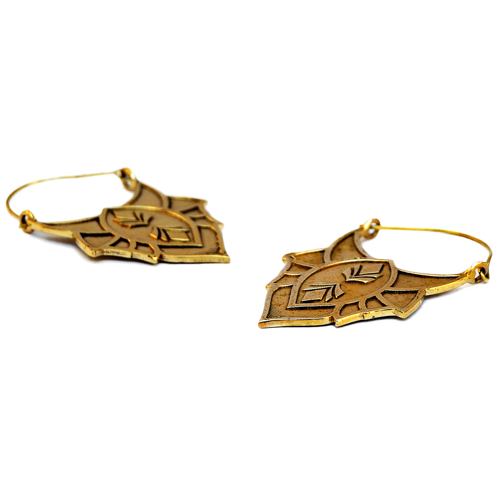 Indian brass earrings