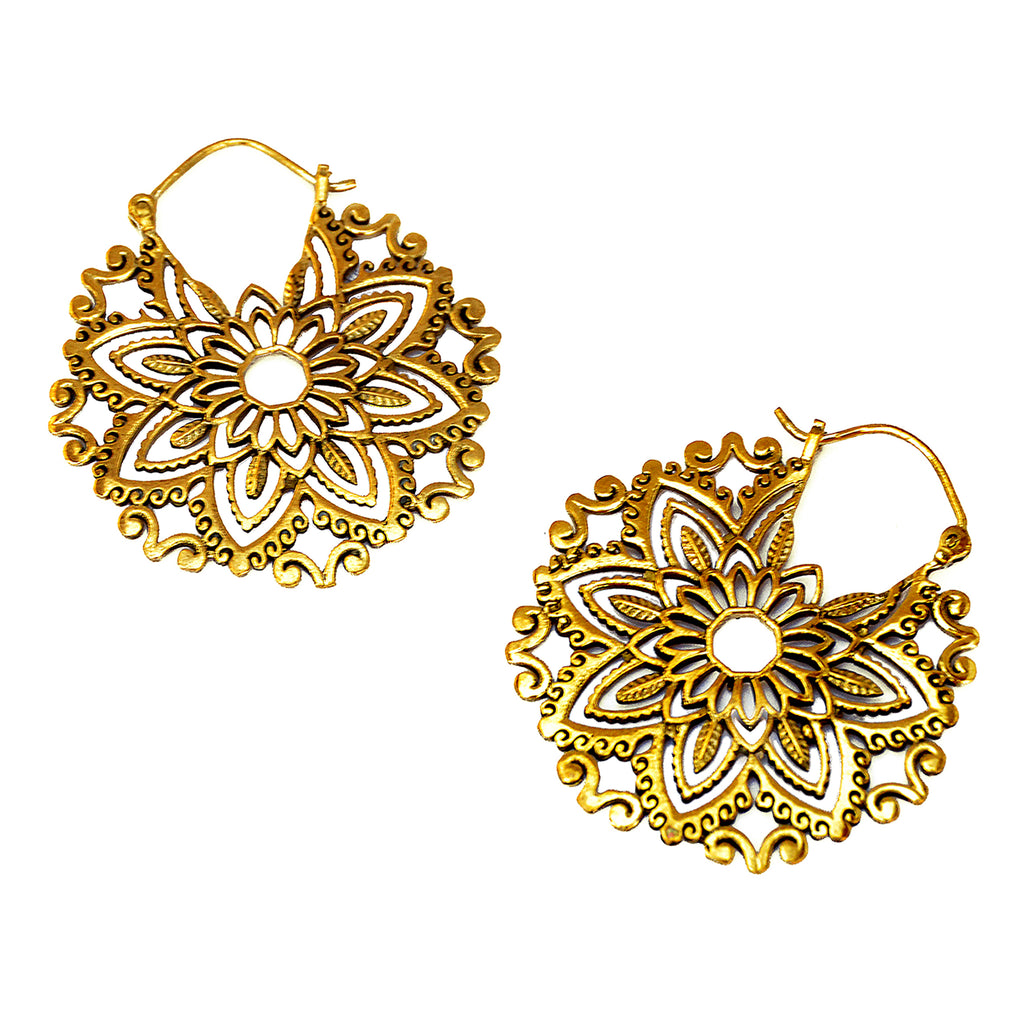 Floral mandala earrings