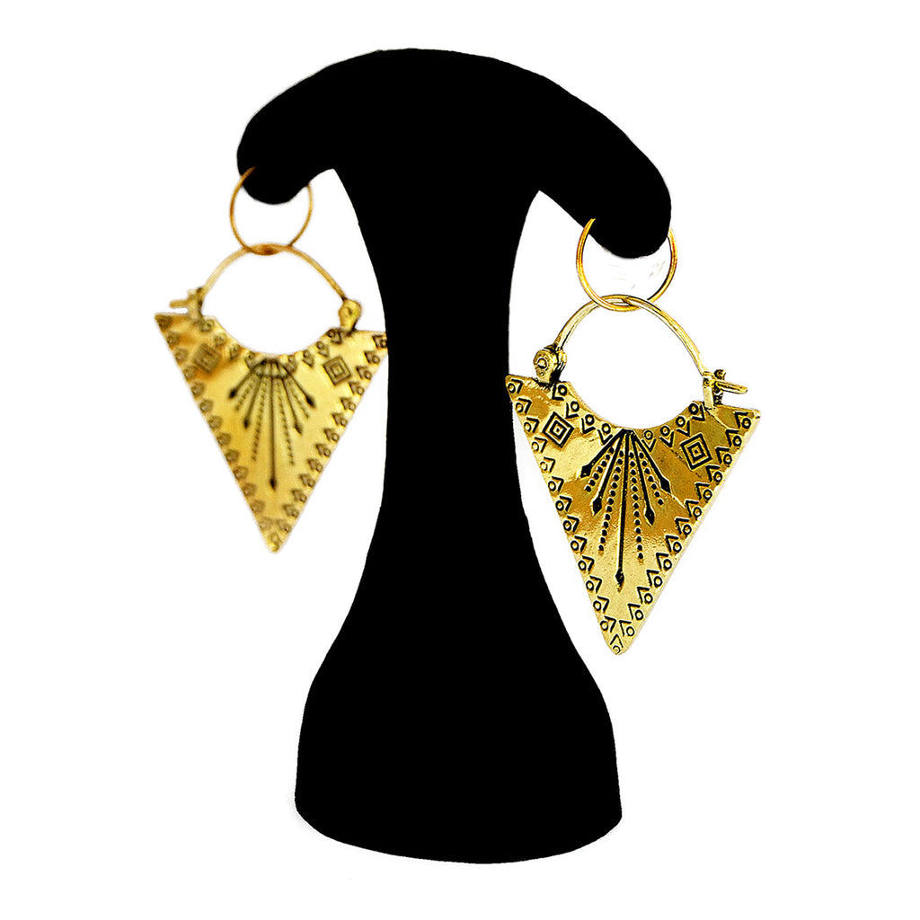 Brass gypsy earrings