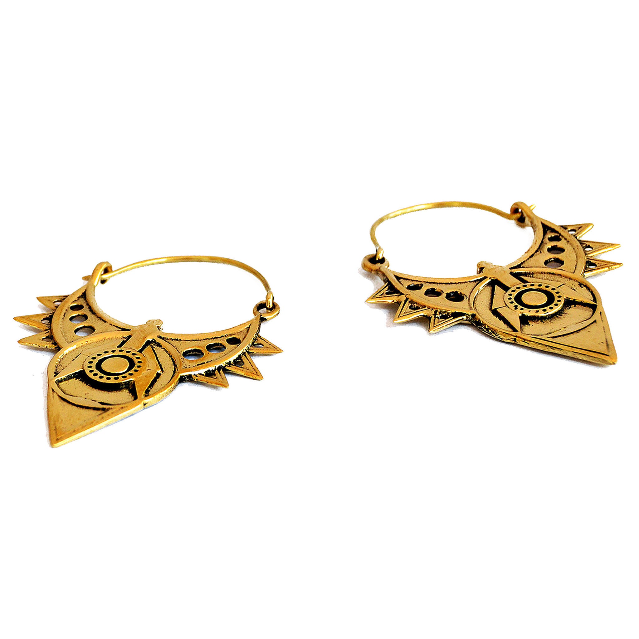 Brass gypsy earrings