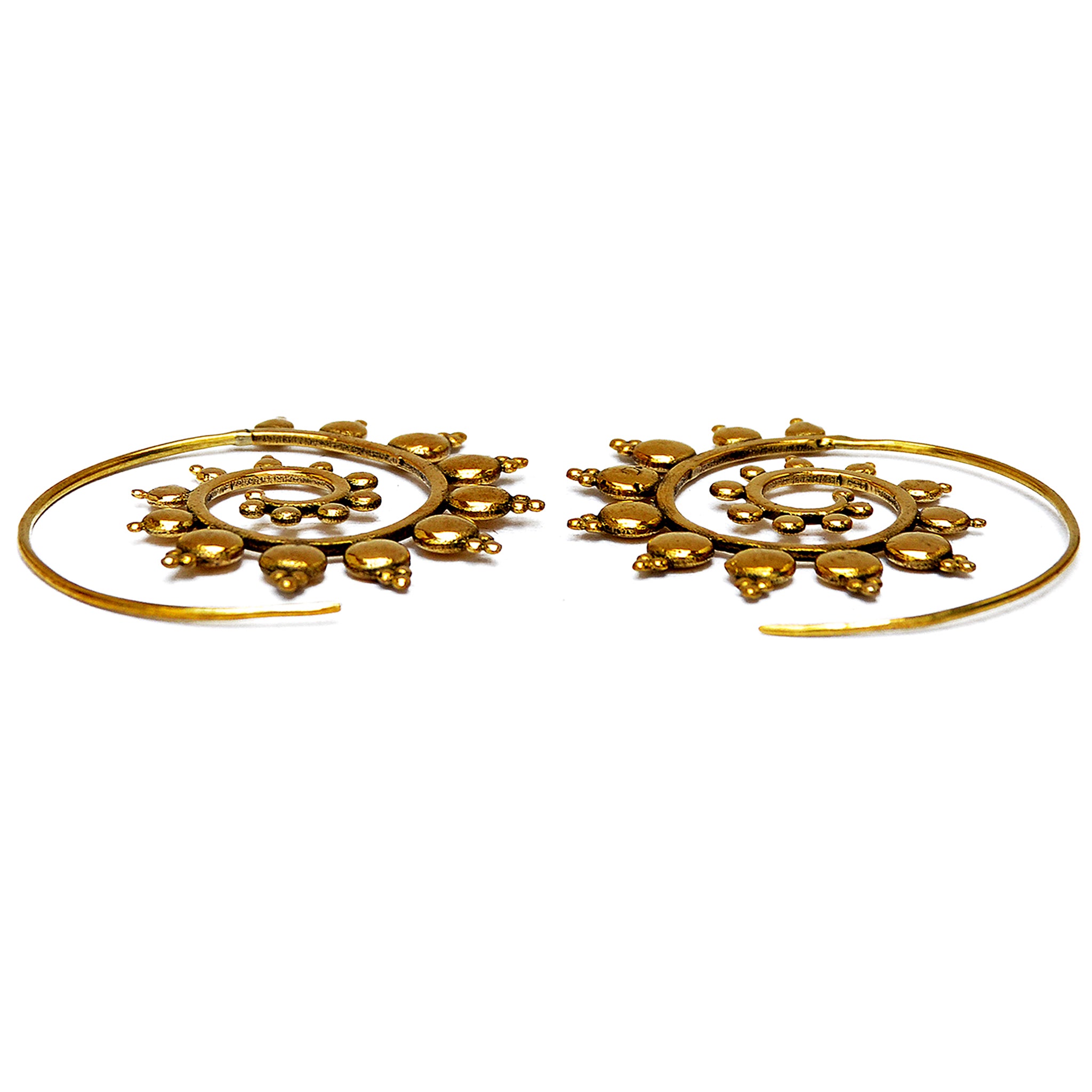 Gold creole earrings