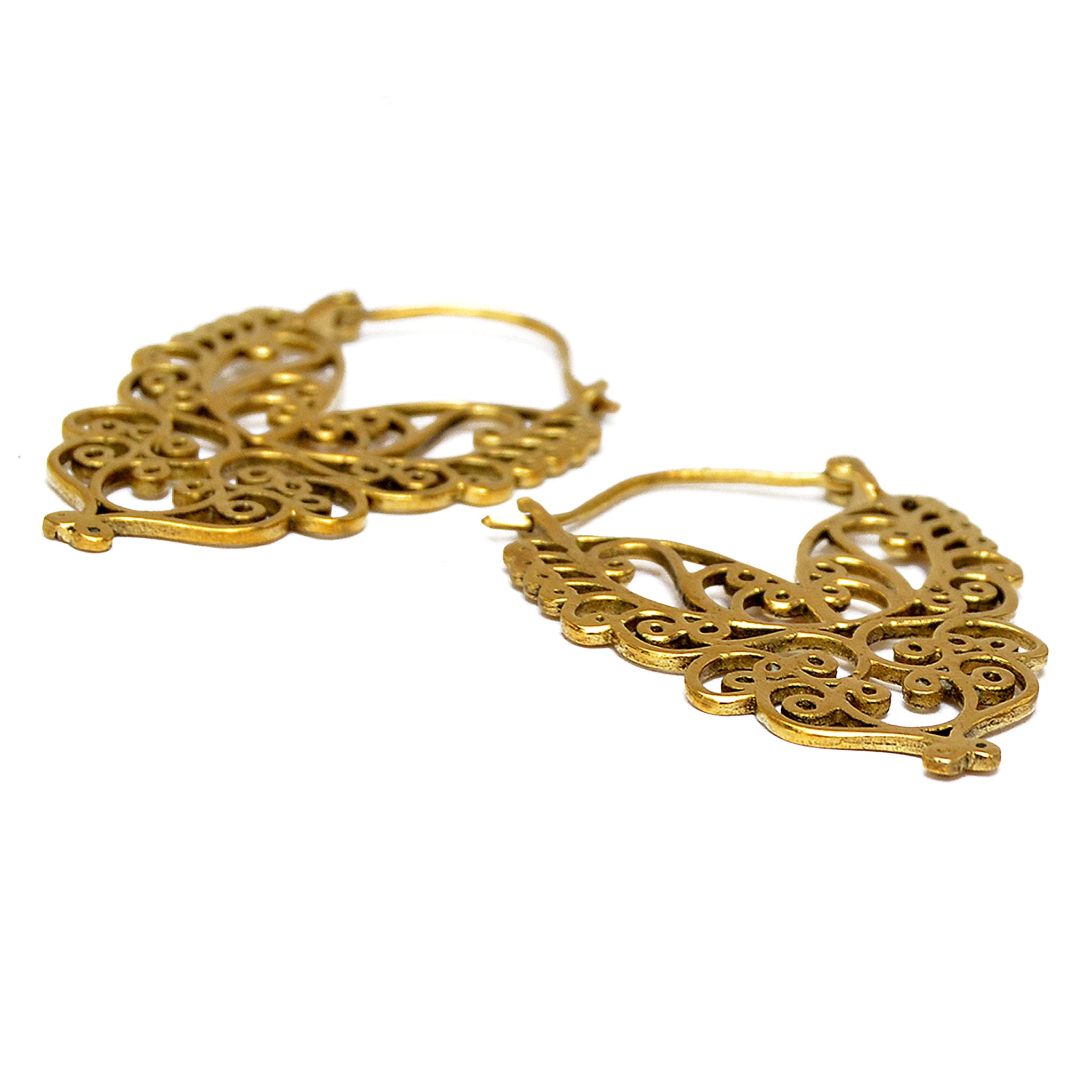 Tribal gold earrings