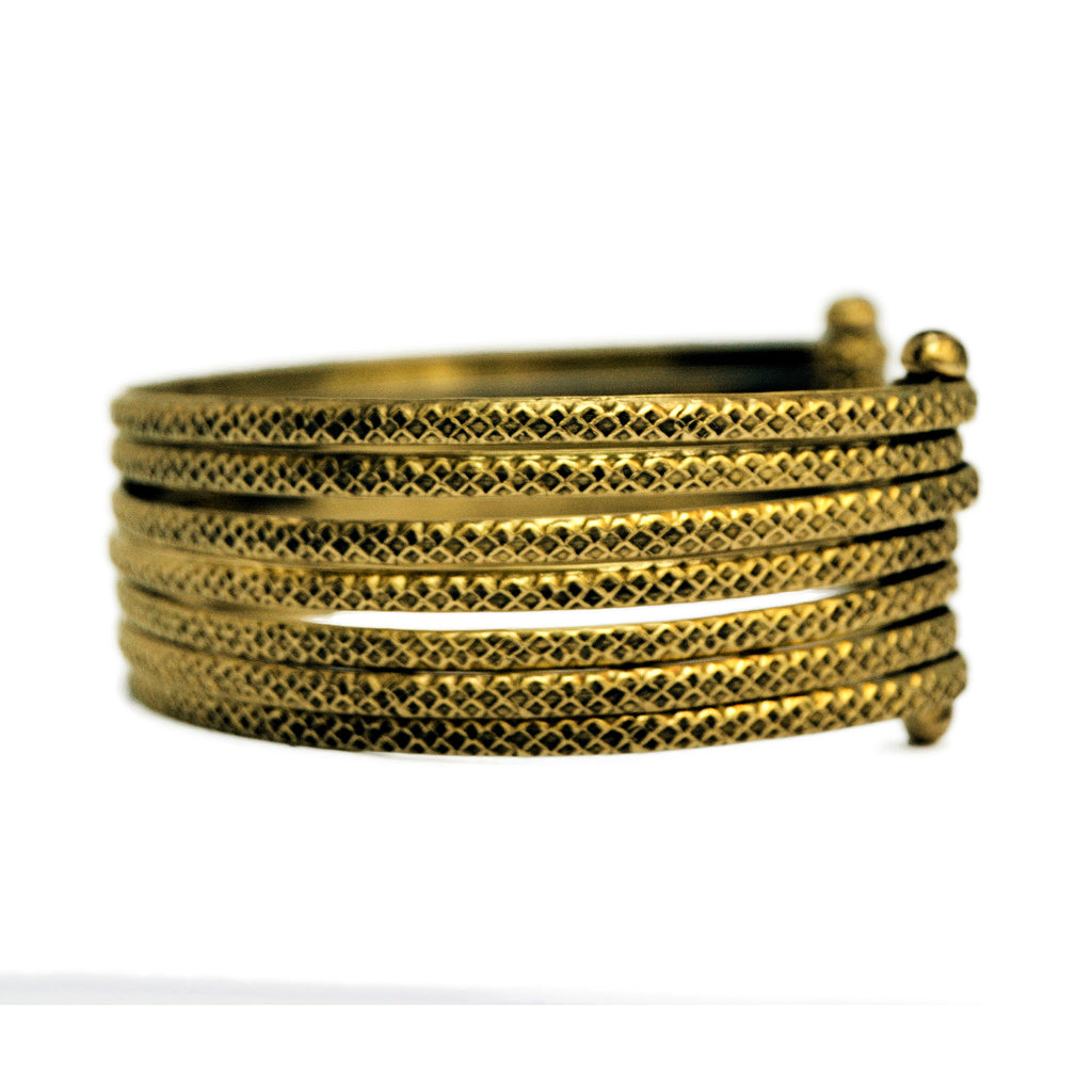 Ethnic tribal gold bracelet
