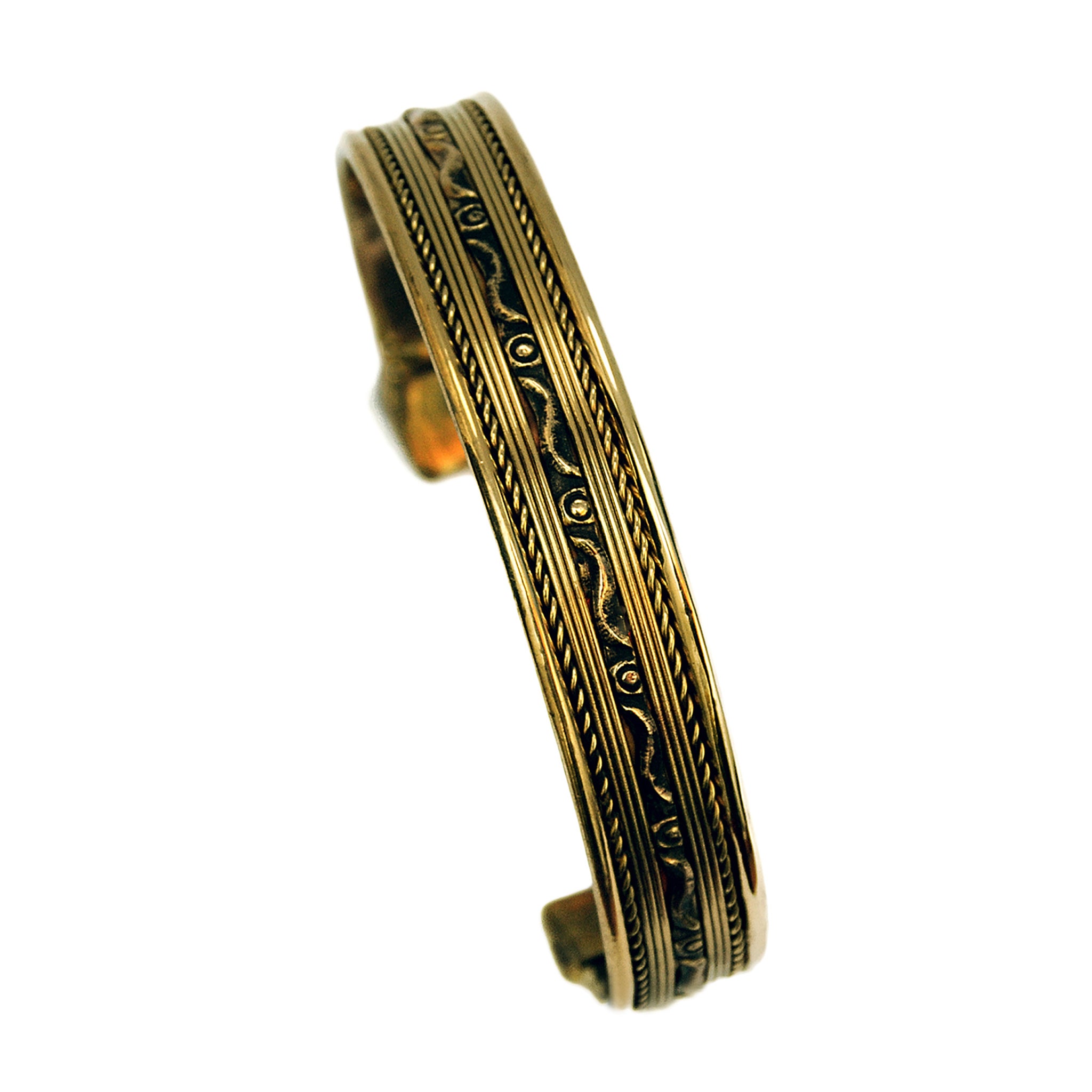 Gold indian cuff bracelet