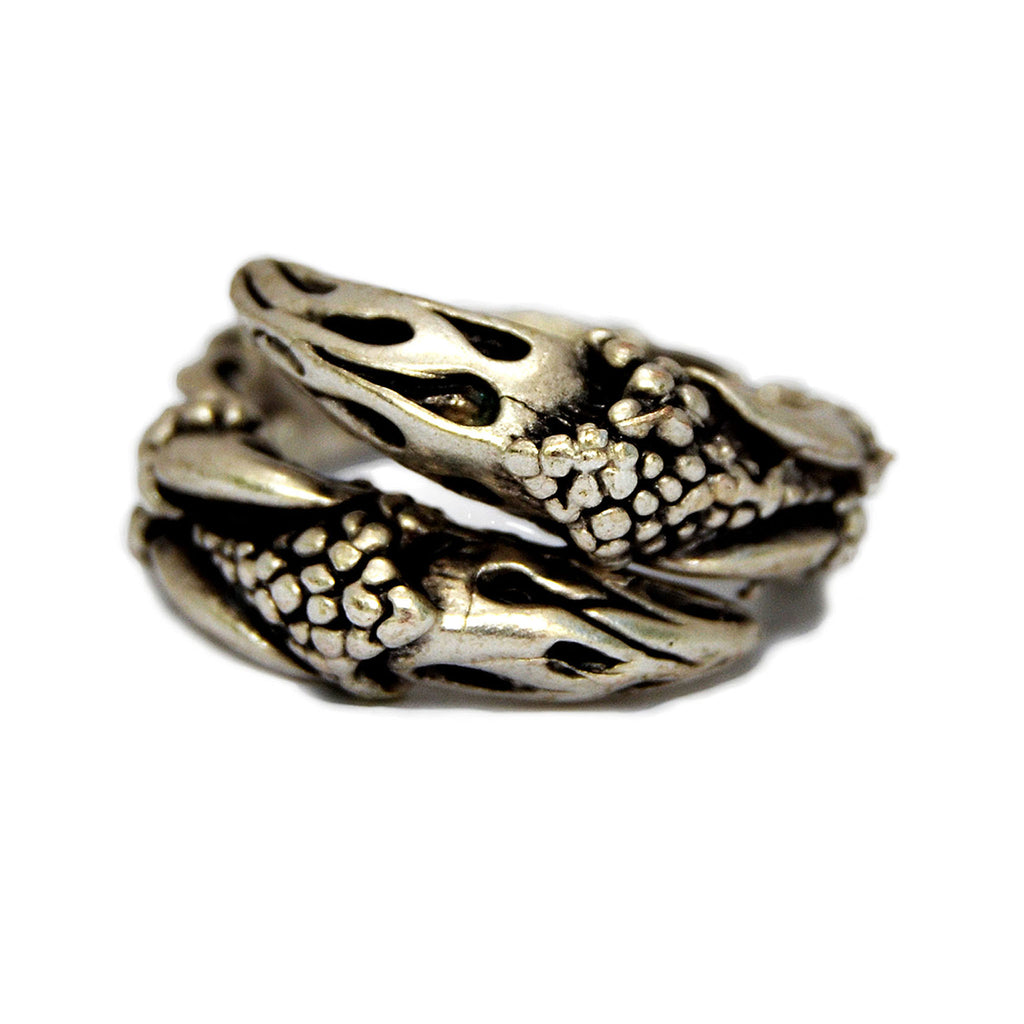 Silver claw ring