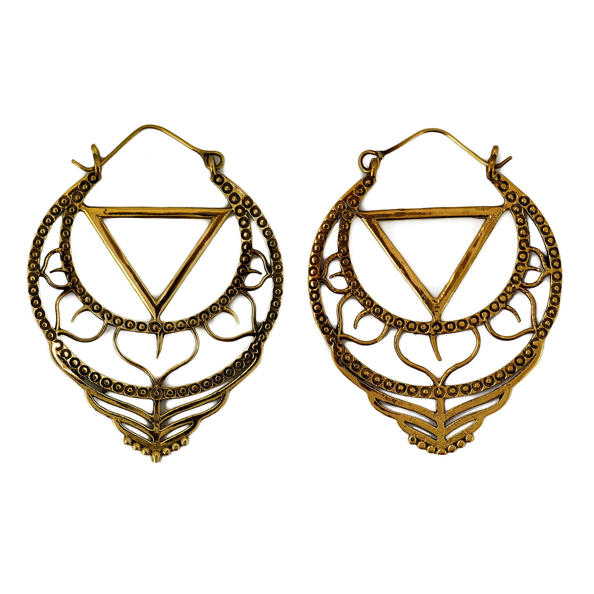 Brass bali earrings