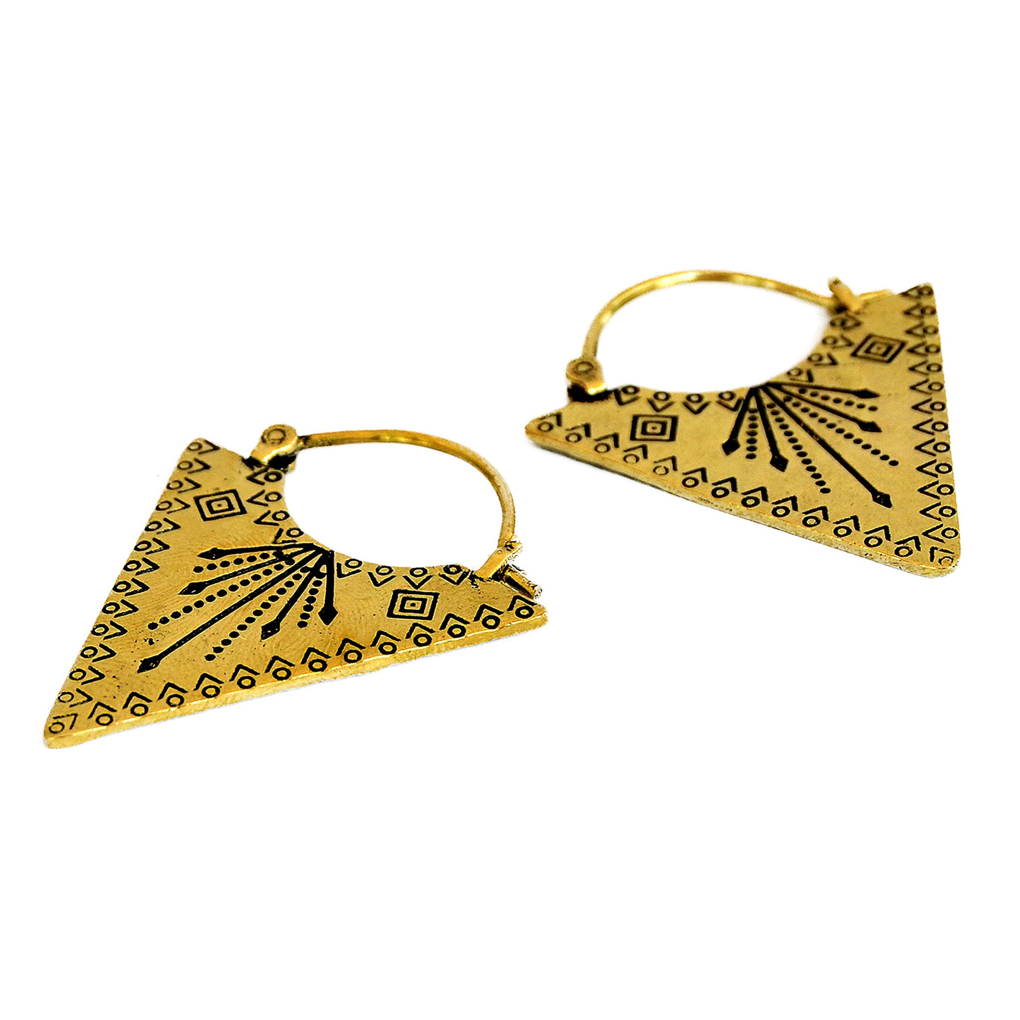 Ethnic triangle earrings