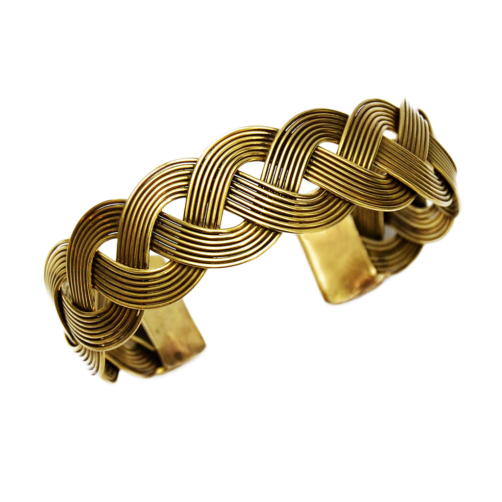 Braided brass bracelet