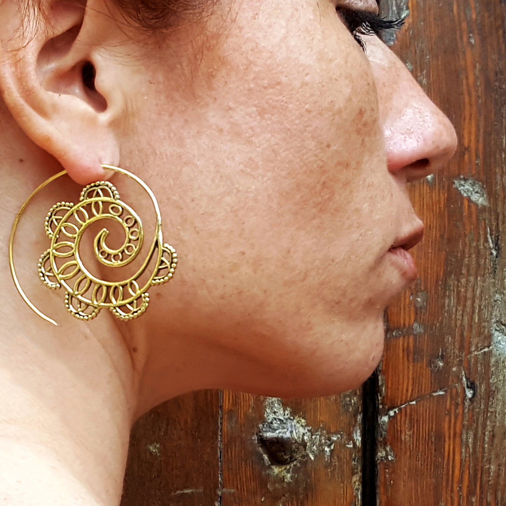 Gypsy spiral earrings