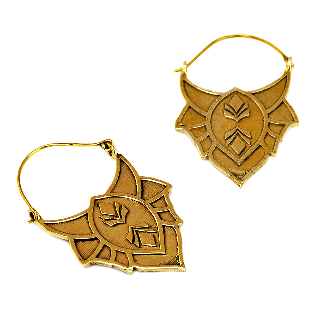 Tribal rajasthani brass earrings