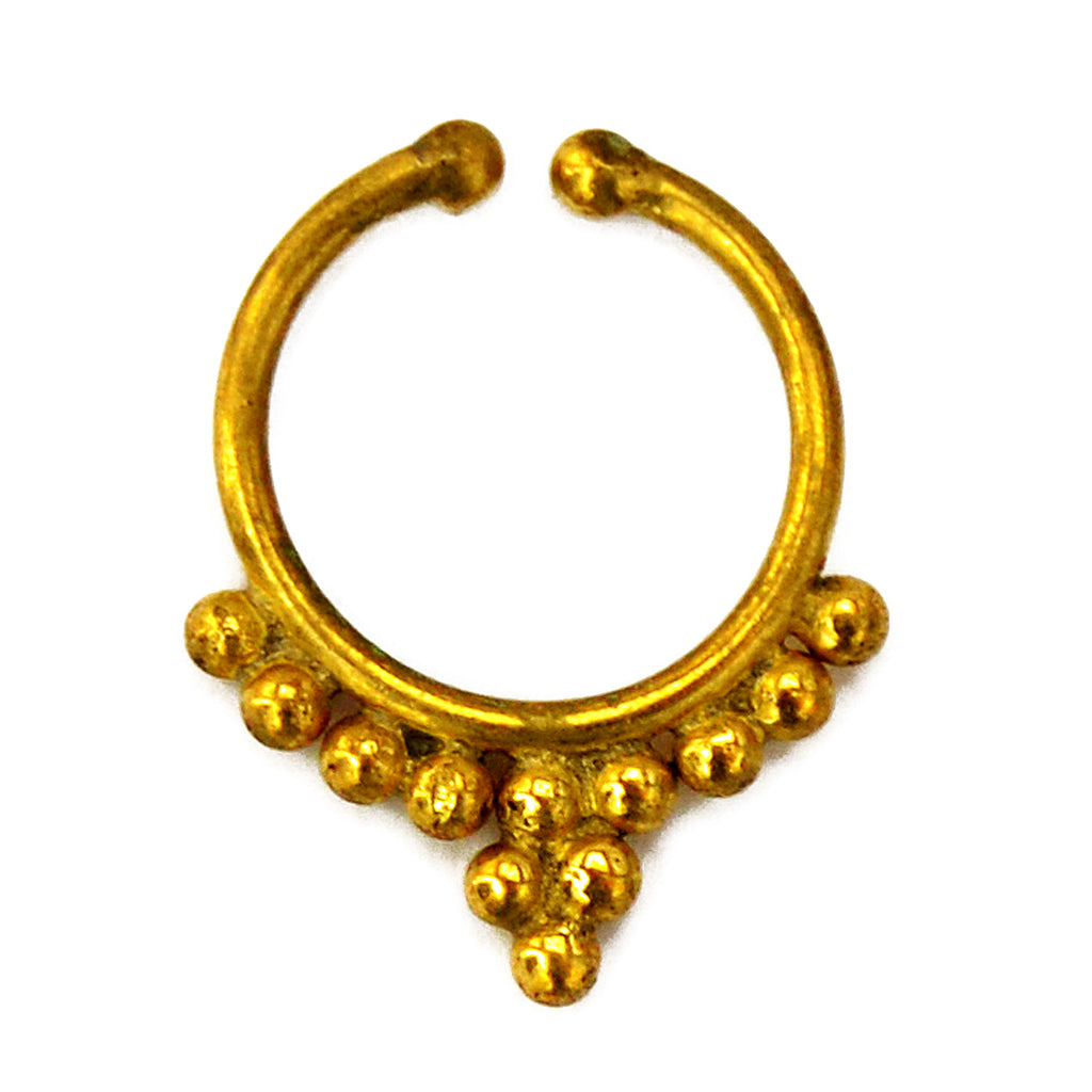 Brass indian fake septum ring
