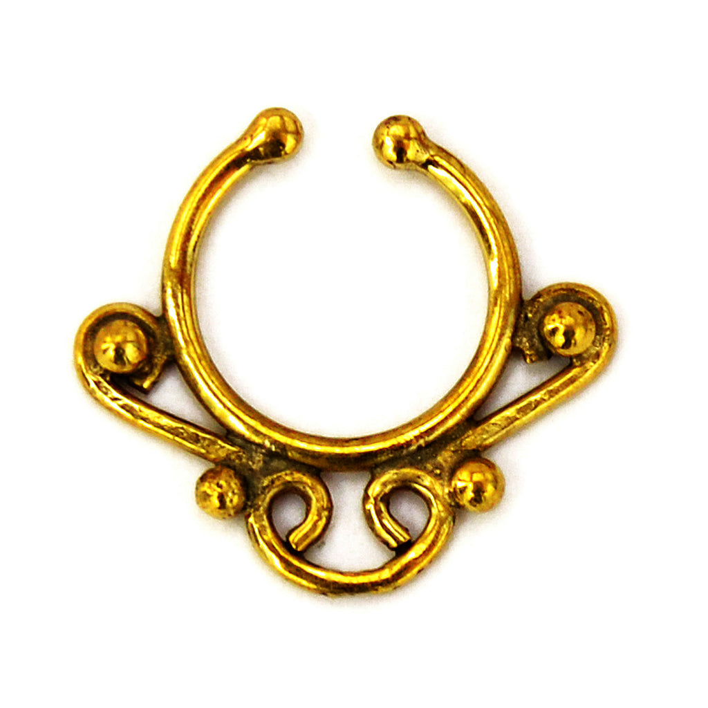 Brass indian fauk septum ring