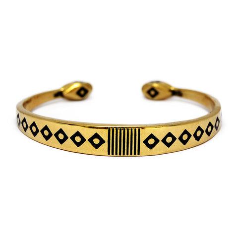 Gold aztec cuff bracelet