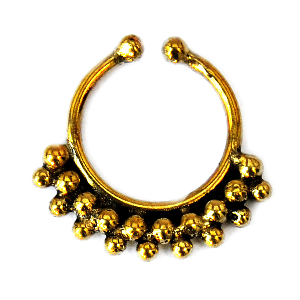 Gold faux septum ring