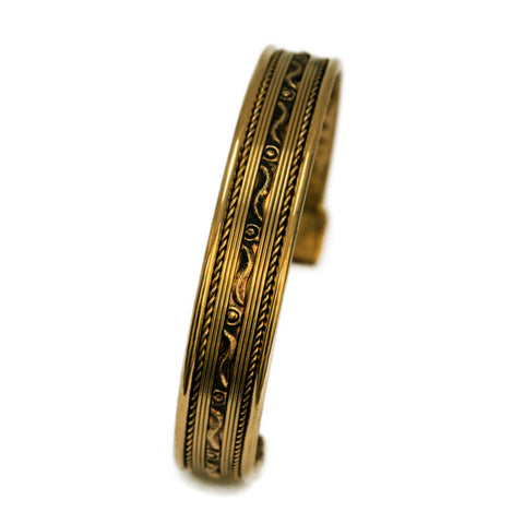 Gold indian cuff bracelet