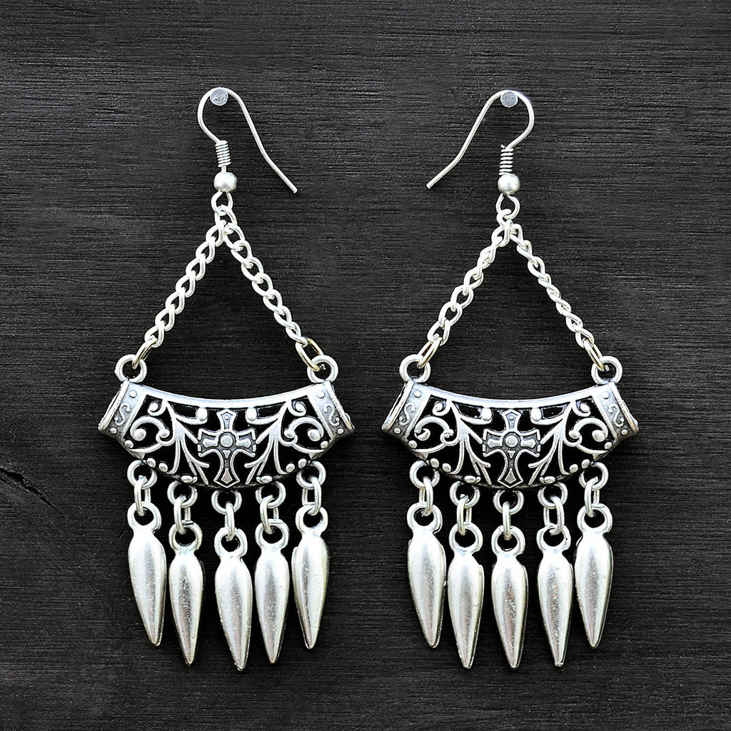 Tribal goth earrings