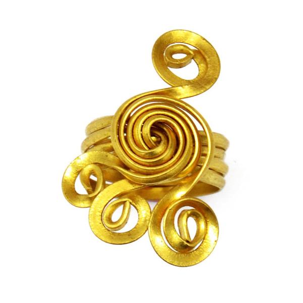 Brass spiral toe ring
