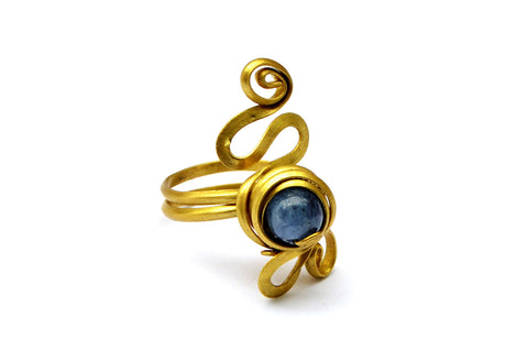 Toe Ring with Blue Stone