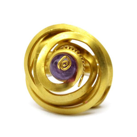 Gold spiral toe ring