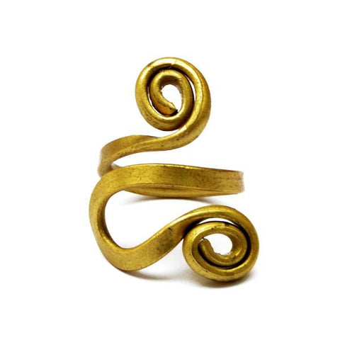 Spiral Gold Toe Ring